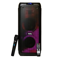 Портативная акустика Dialog Oscar AO-200, Караоке с беспроводным микрофоном, BT, FM, USB, SD, LED